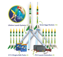 Estes Rockets Green Eggs Classroom Kit with PocketLab Voyager 2
